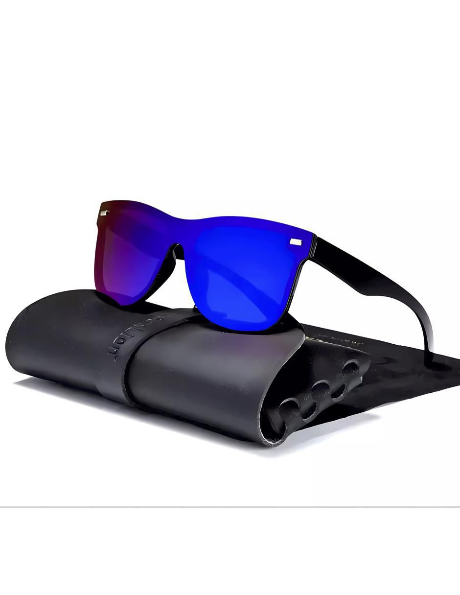Lentes de sol Azul Negro unisex