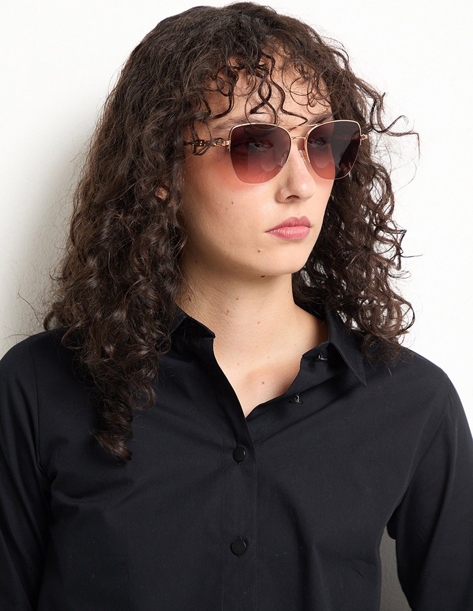 Lentes de sol Premium Fashion Dorado Beach para mujer 6