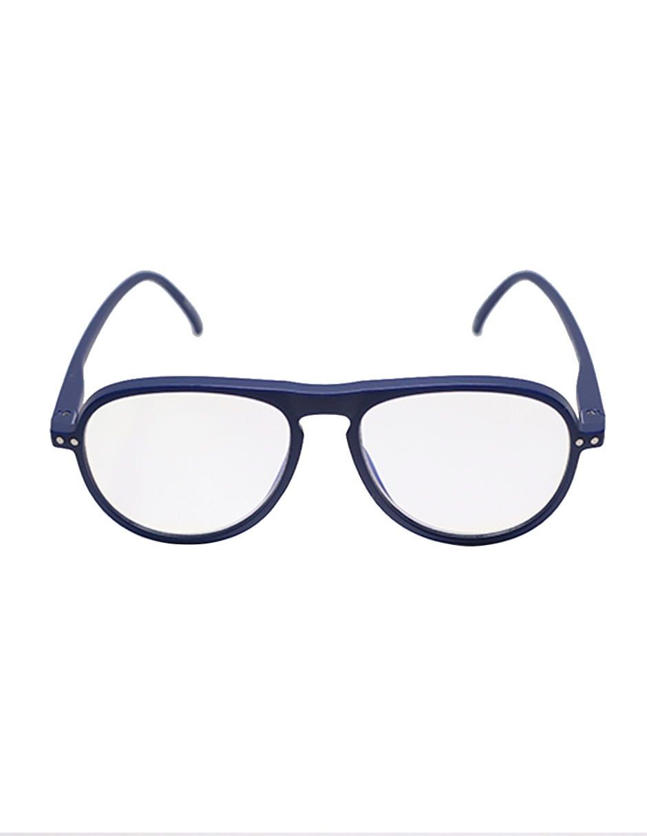 Lentes de lectura lr-p8949 azul aviador unisex
