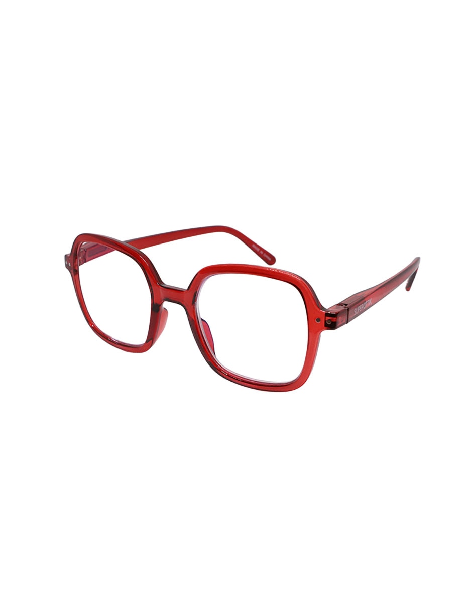 Lentes de lectura superottik lrp 10705-4 rojo cuadrado unisex