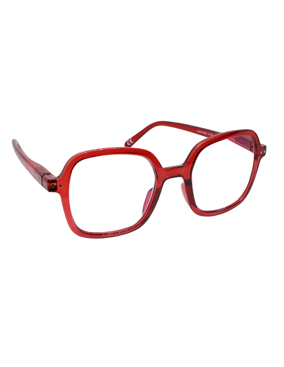 Lentes de lectura superottik lrp 10705-4 rojo cuadrado unisex