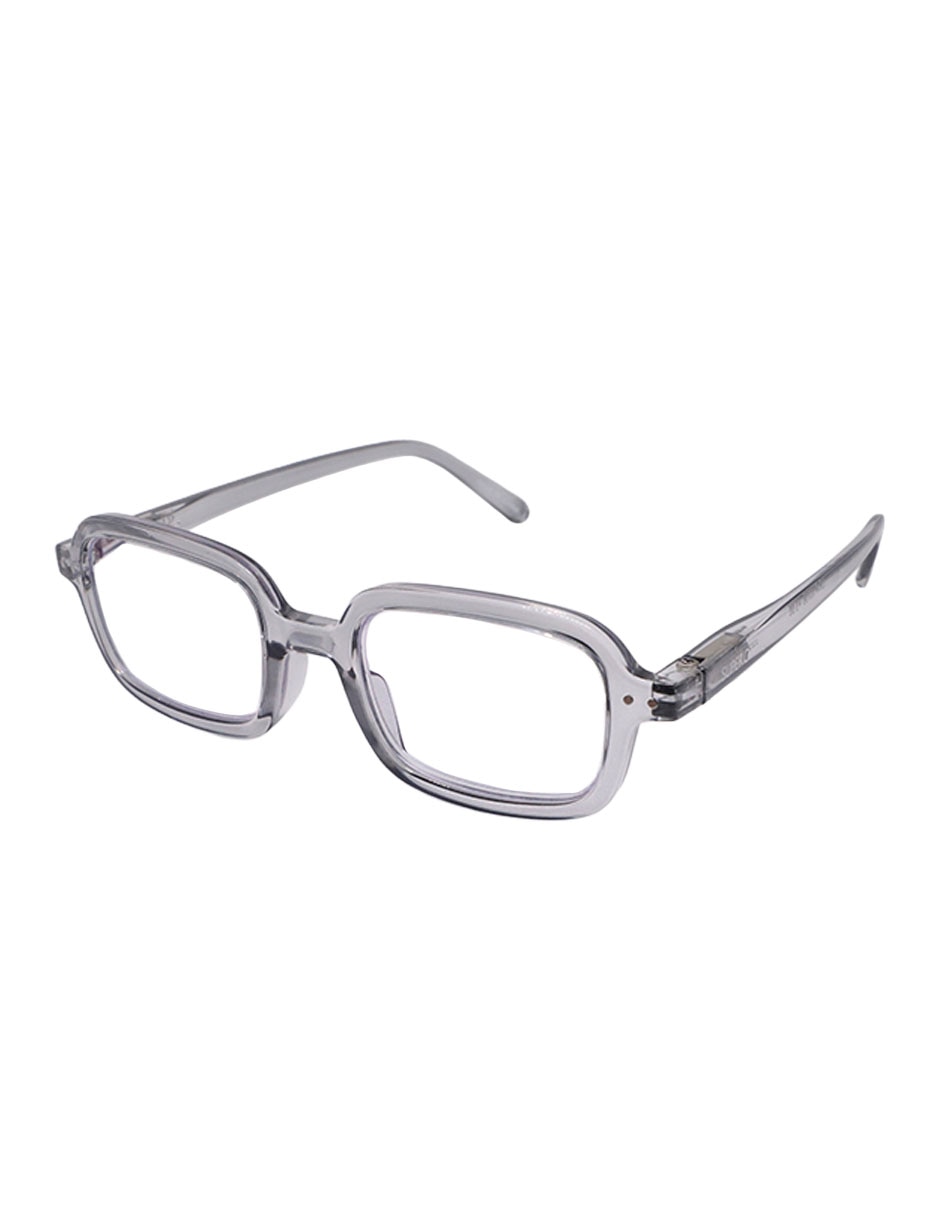 Lentes de lectura lrp 10706 gris cristal rectangular unisex