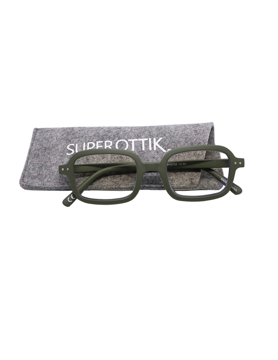 Lentes de lectura lrp 10706 verde rectangular unisex 5