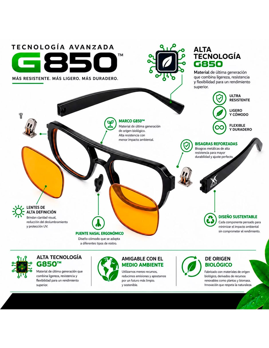 Lentes de sol casual xo159o unisex 5