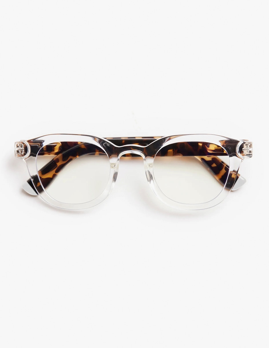 Lentes para luz azul andy crystal combi brillante redondo unisex