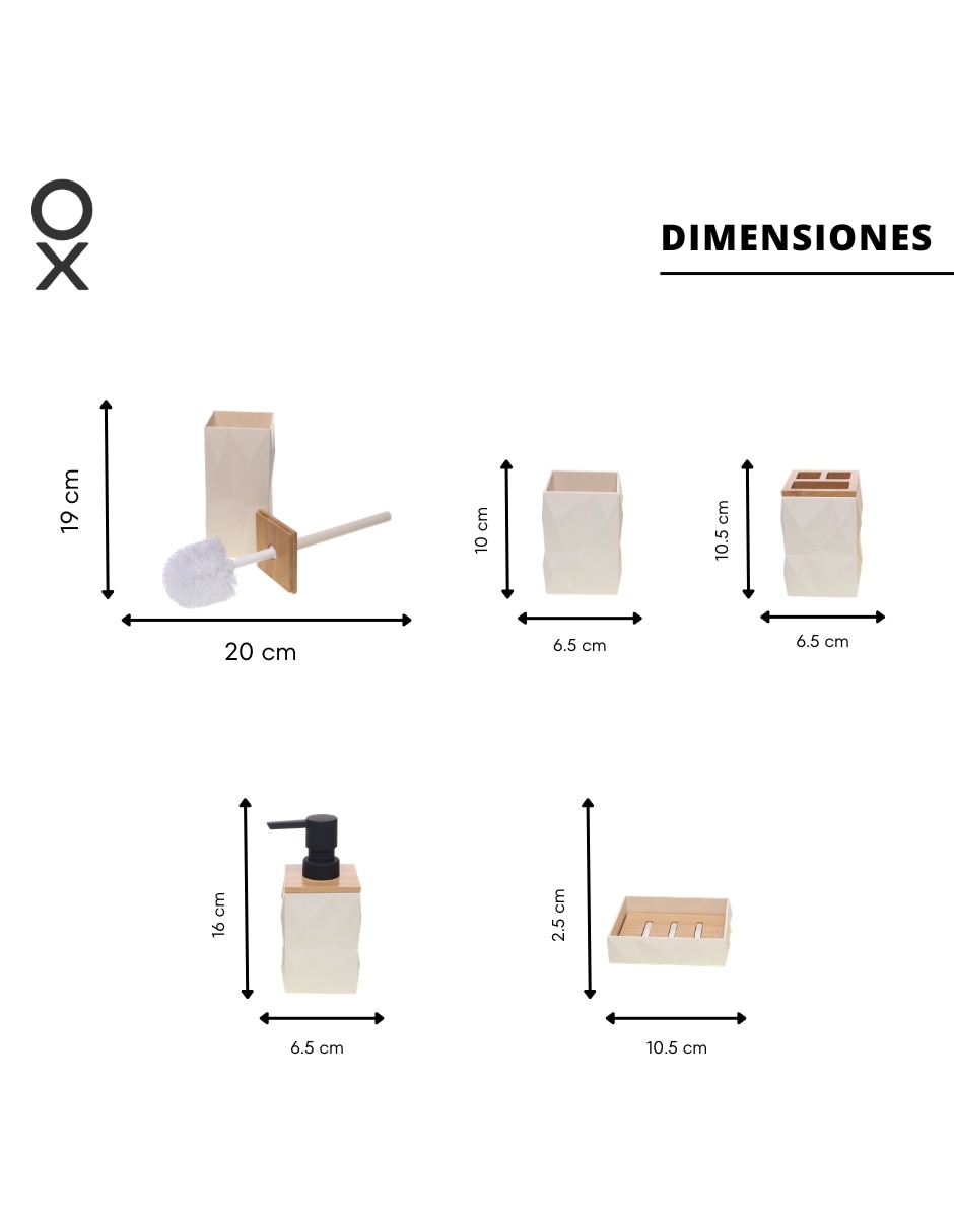 Juego de accesorios para baño 5 piezas 12