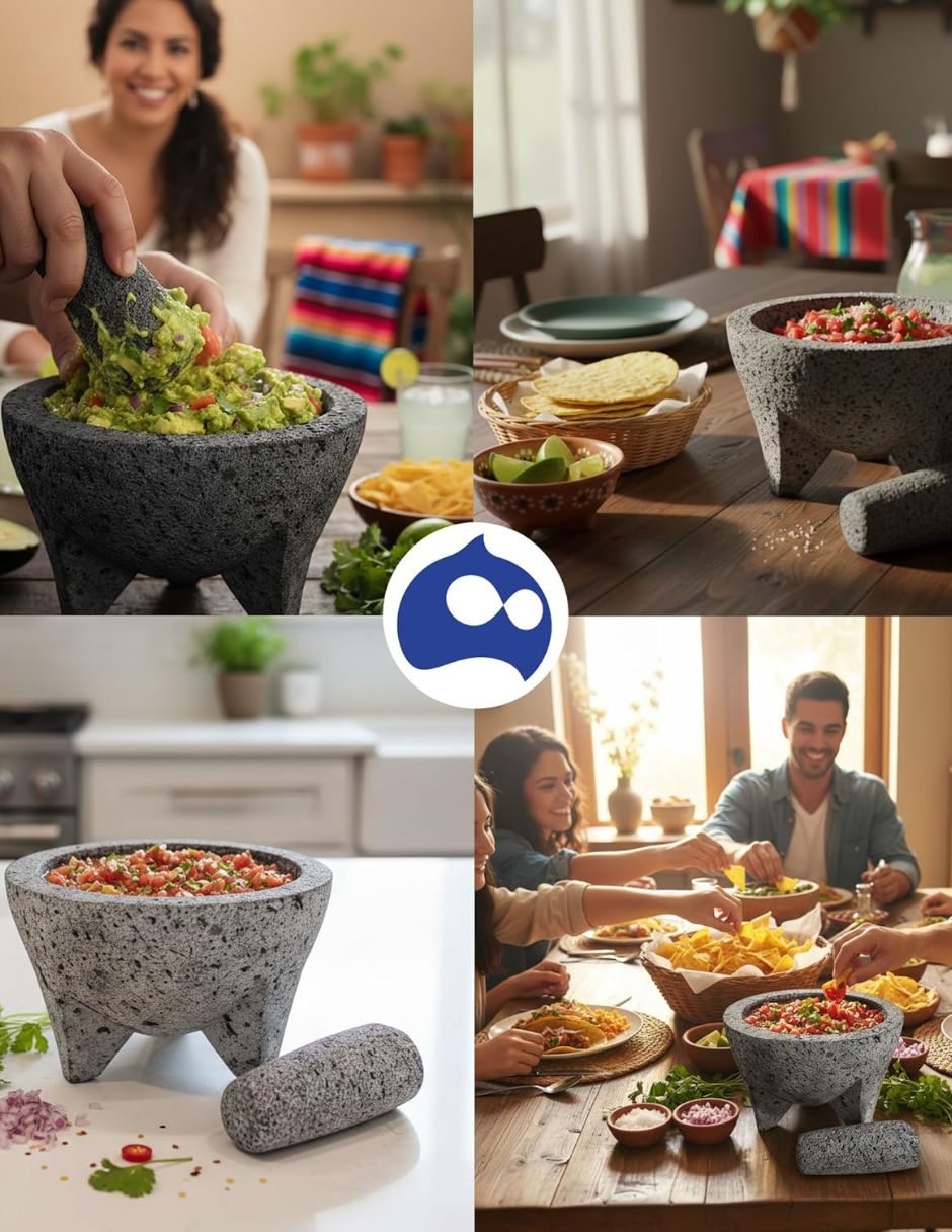 Molcajete de piedra volcánica Blueladder