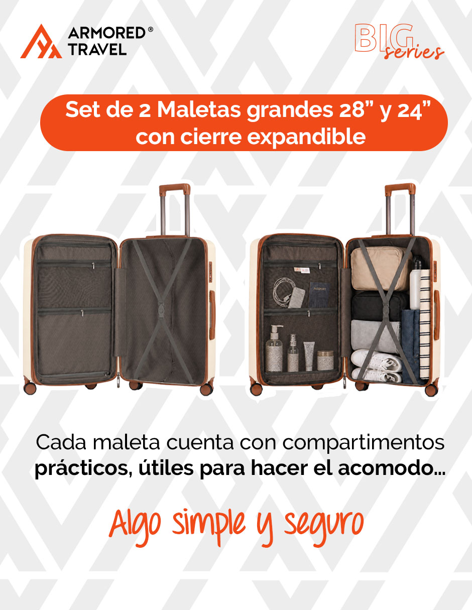 Set maletas de viaje Armored Travel cierre premium YKK