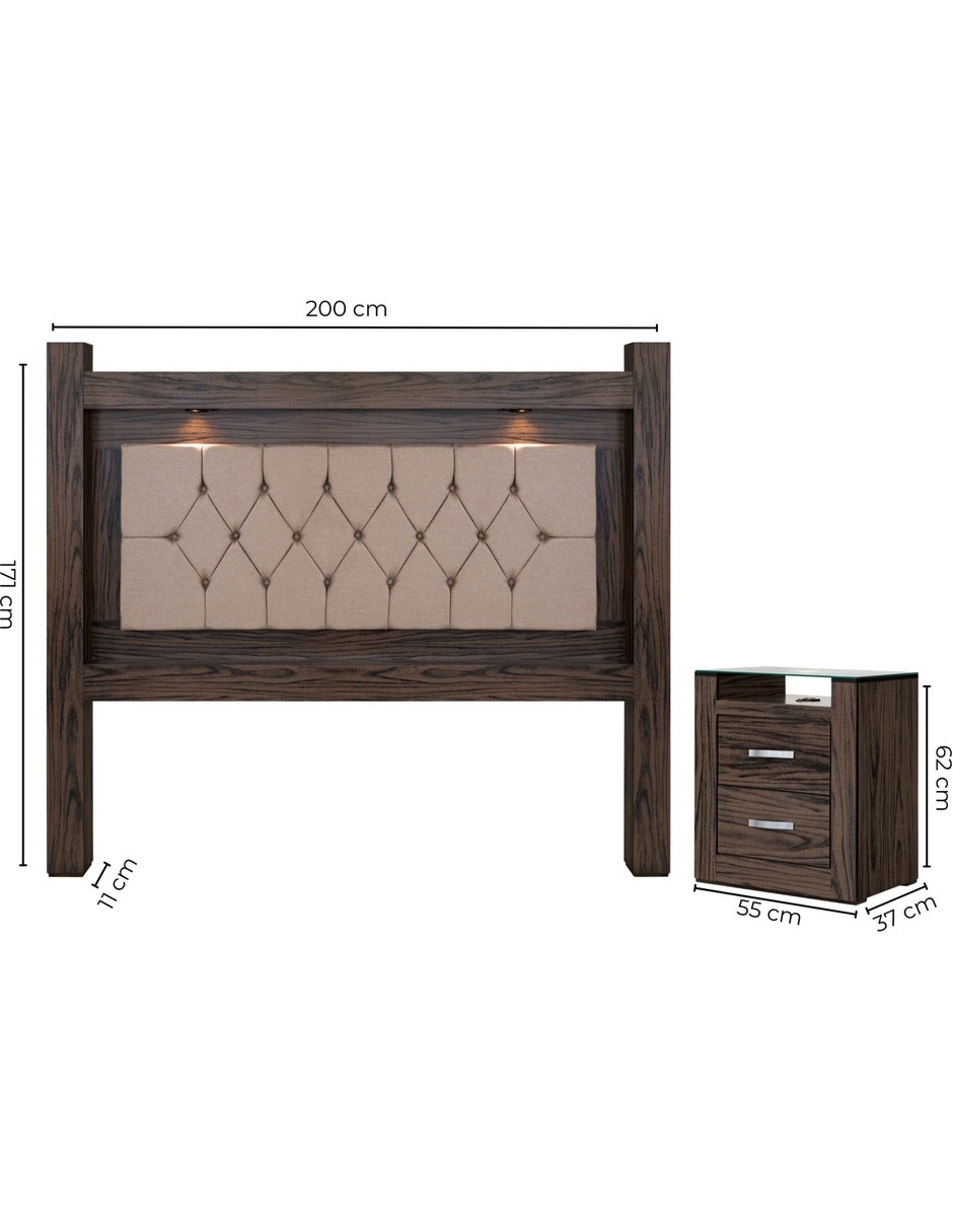 Set recámara magnolia de mdf 15