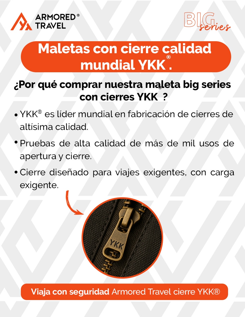 Set maletas de viaje Armored Travel cierre premium YKK
