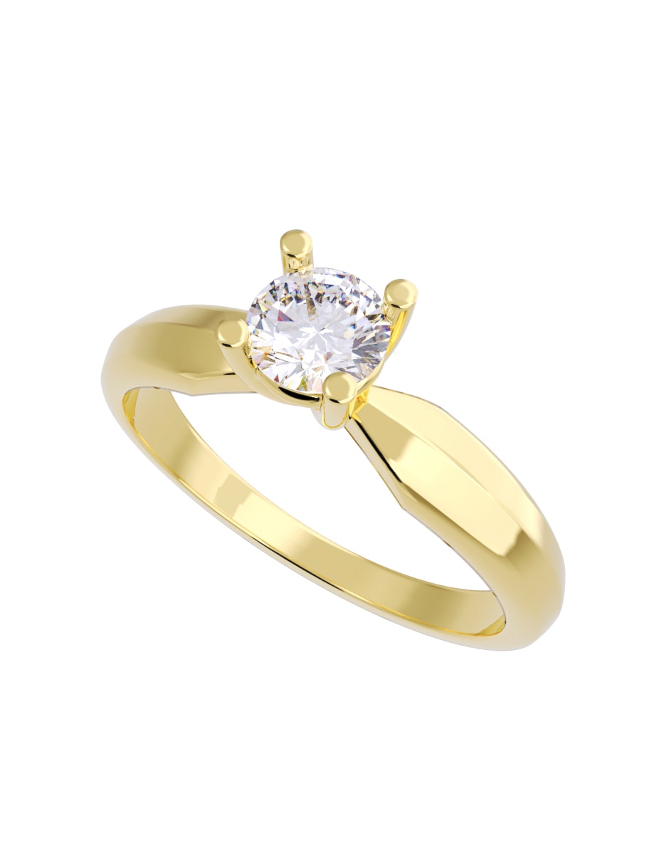 Anillo de compromiso de oro 14 K Diamante 2