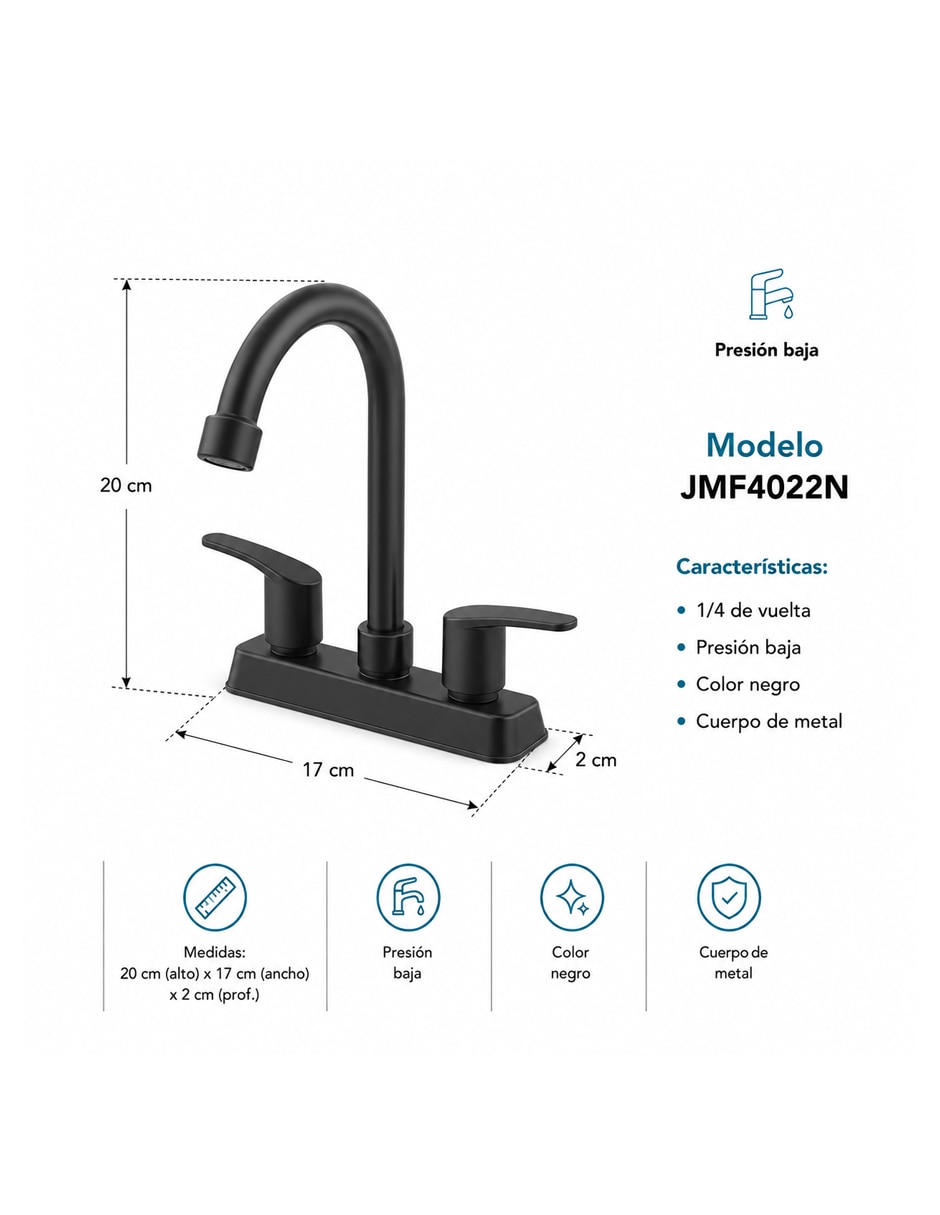 Llave mezcladora para lavabo Maxims